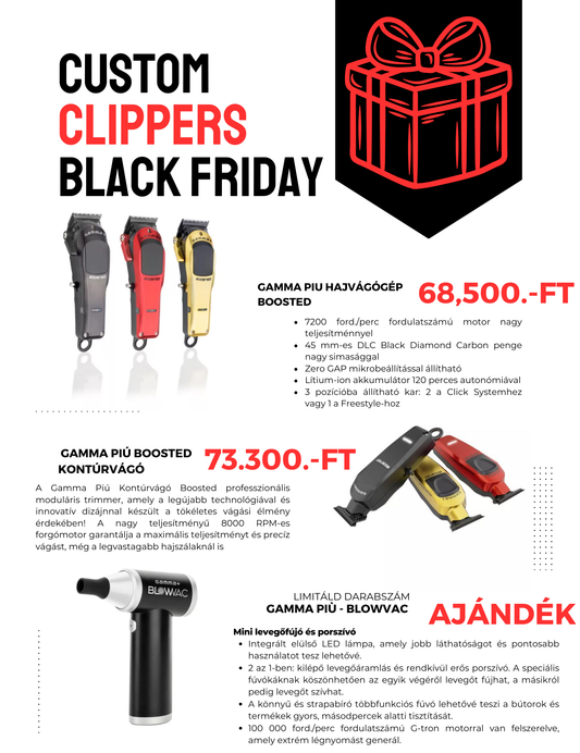 Gamma Più Clipper + Trimmer – Ajándék: BlowVac